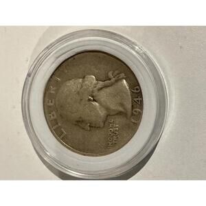 1946-S Washington Quarter – 90% Silver – Circulated Condition – SF Mint G/VG